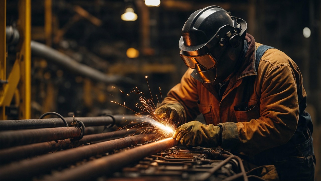 industrial piping plant metal